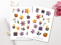 Preview: Halloween Aquarell Sticker Set